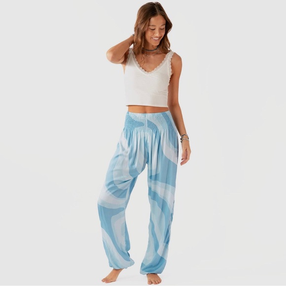 Yoga Bitch Pants & Jumpsuits Boho Chic Blue Lagoon Swirl Harem Gypsy Beach Yoga Lounge Pants